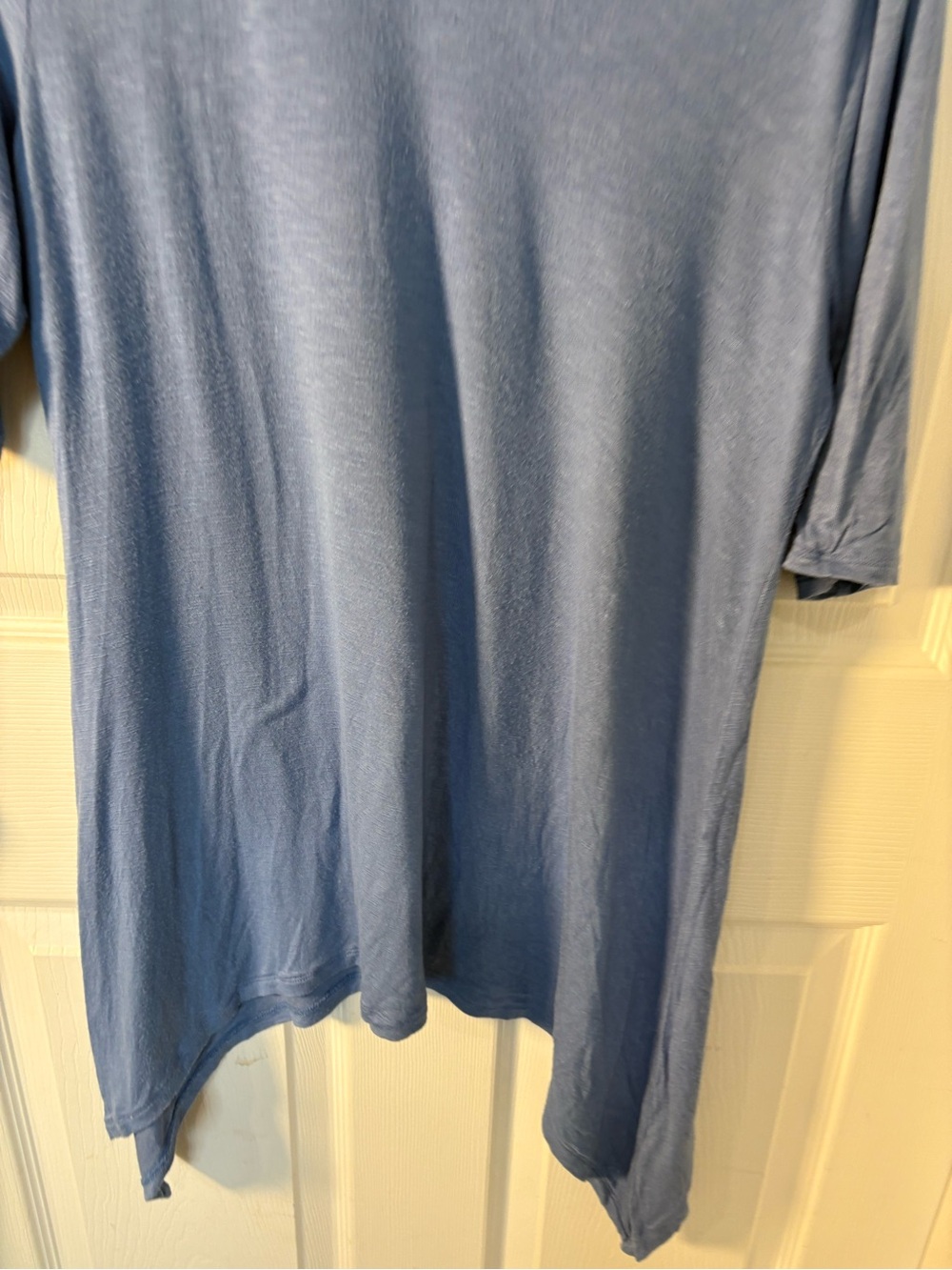 LOGO by Lori Goldstein Dusty Blue V-Neck Tunic - Picture 5 of 6